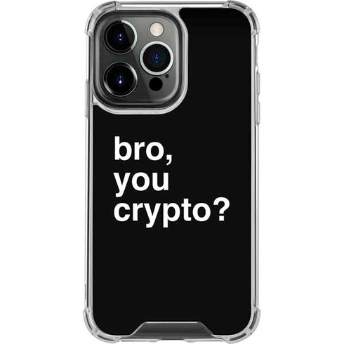 Bro You Crypto iPhone 14 Pro Clear Case